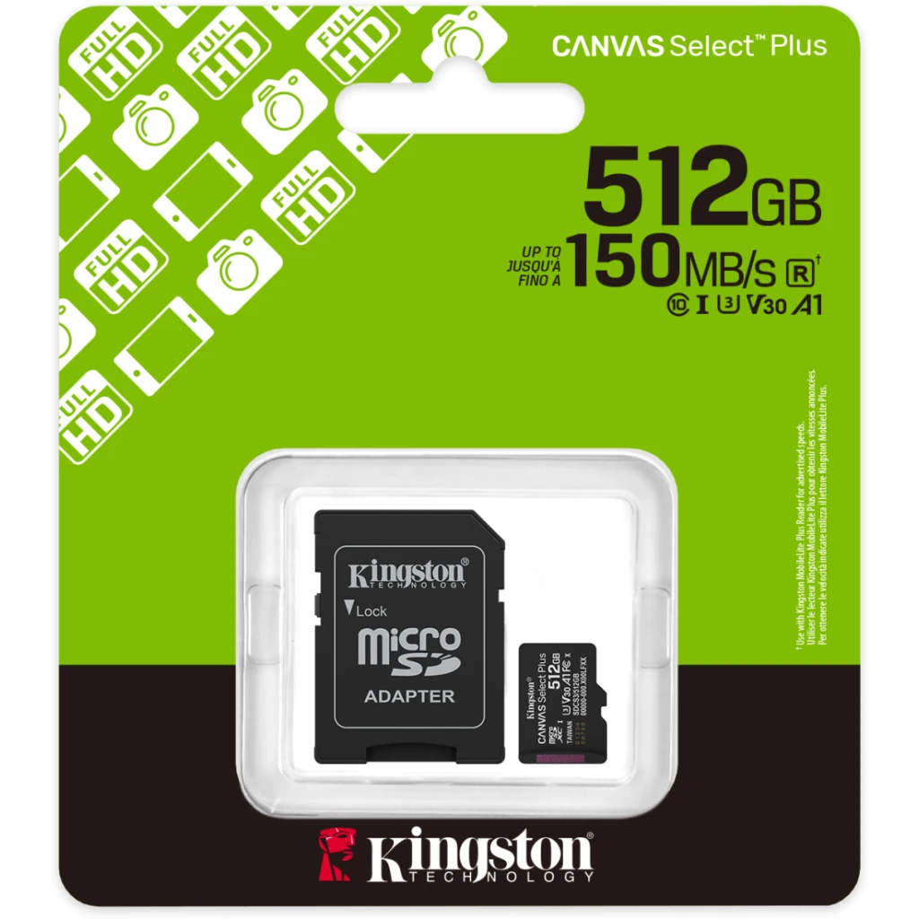 Tarjeta microSD Kingston Canvas Select Plus 512GB 5