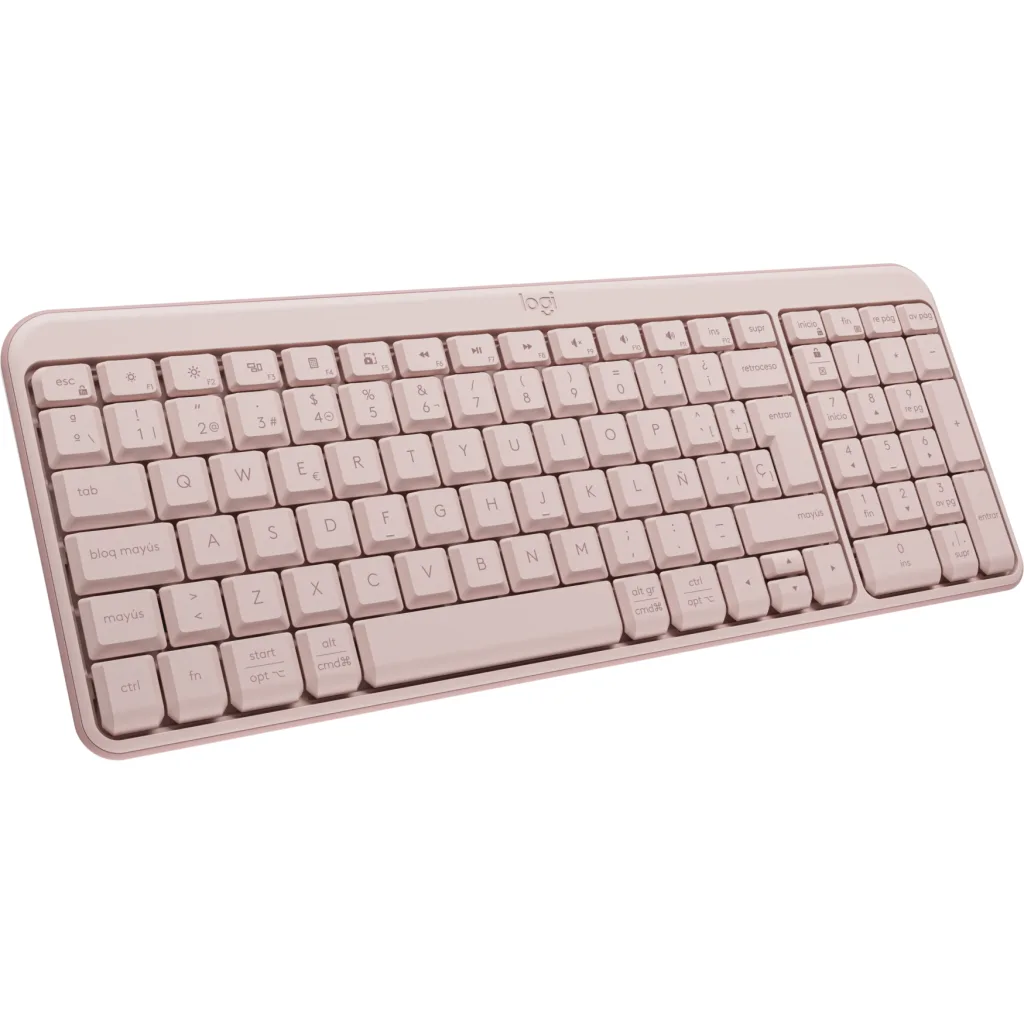 Teclado Bluetooth Logitech K250 Rosado Español 2