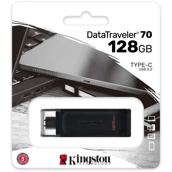 Pendrive Kingston DataTraveler 70 128GB USB-C 3.2 Gen 1 2