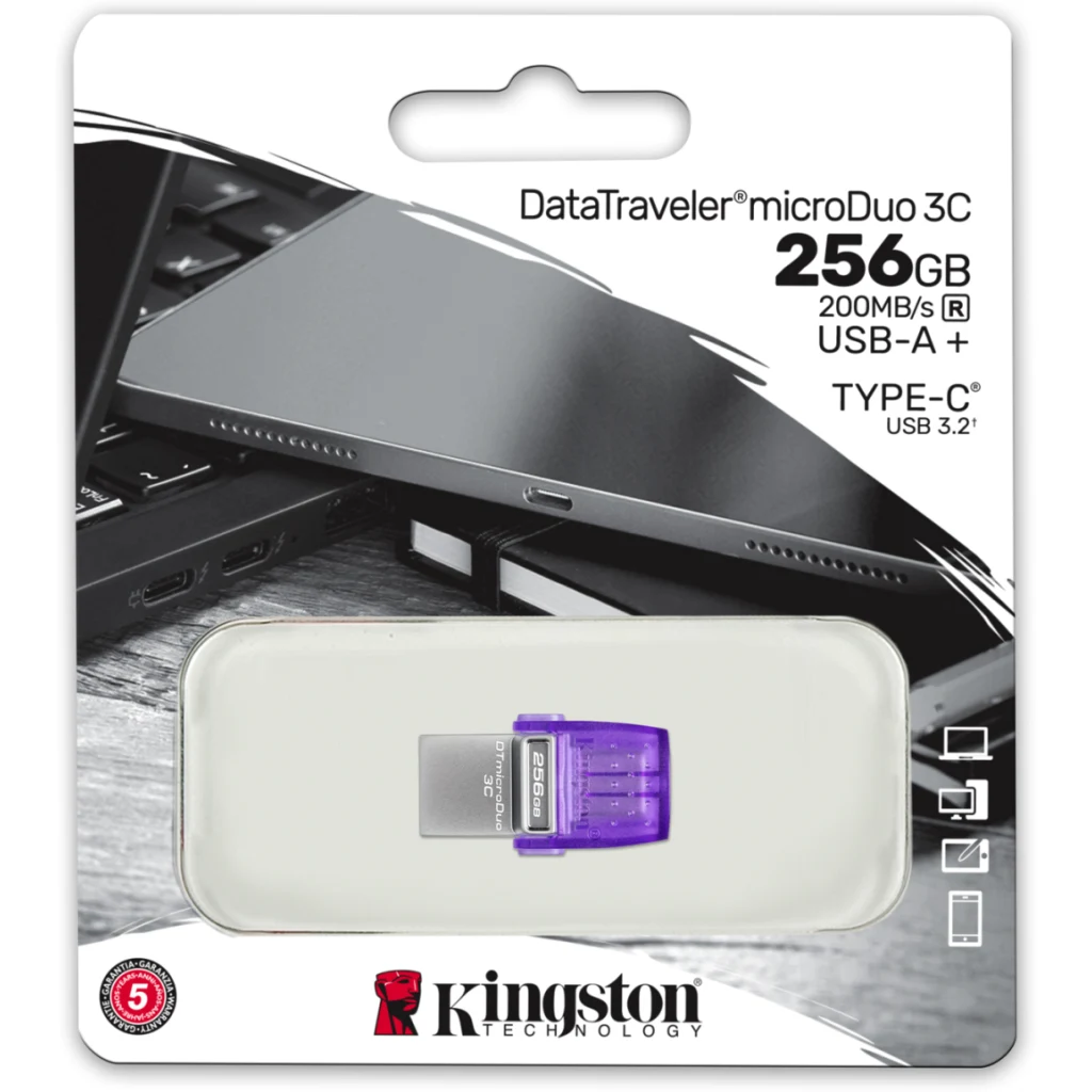 Pendrive Kingston DataTraveler microDuo 3C 256GB USB-A / USB-C 200MB/s 4