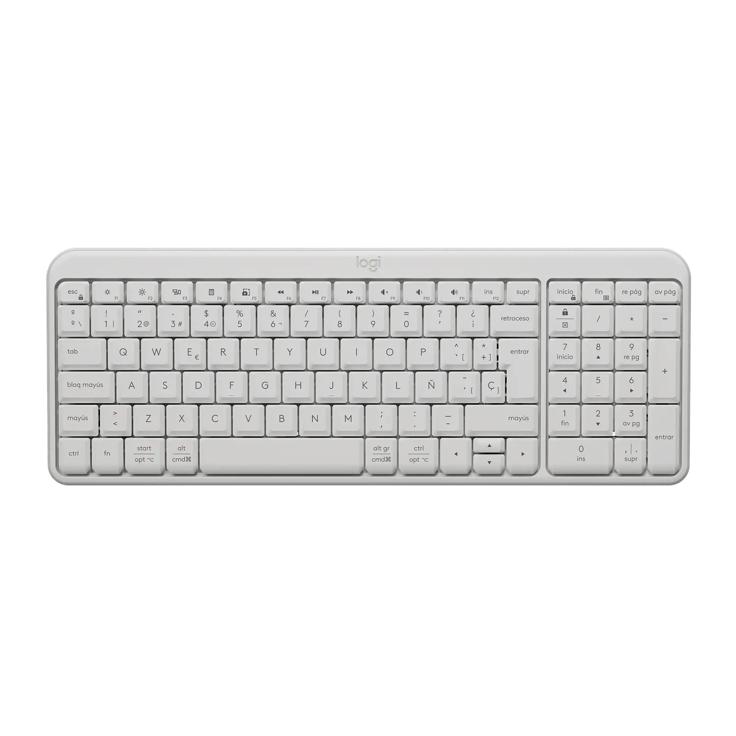 Teclado Bluetooth Logitech K250 Blanco Español 1