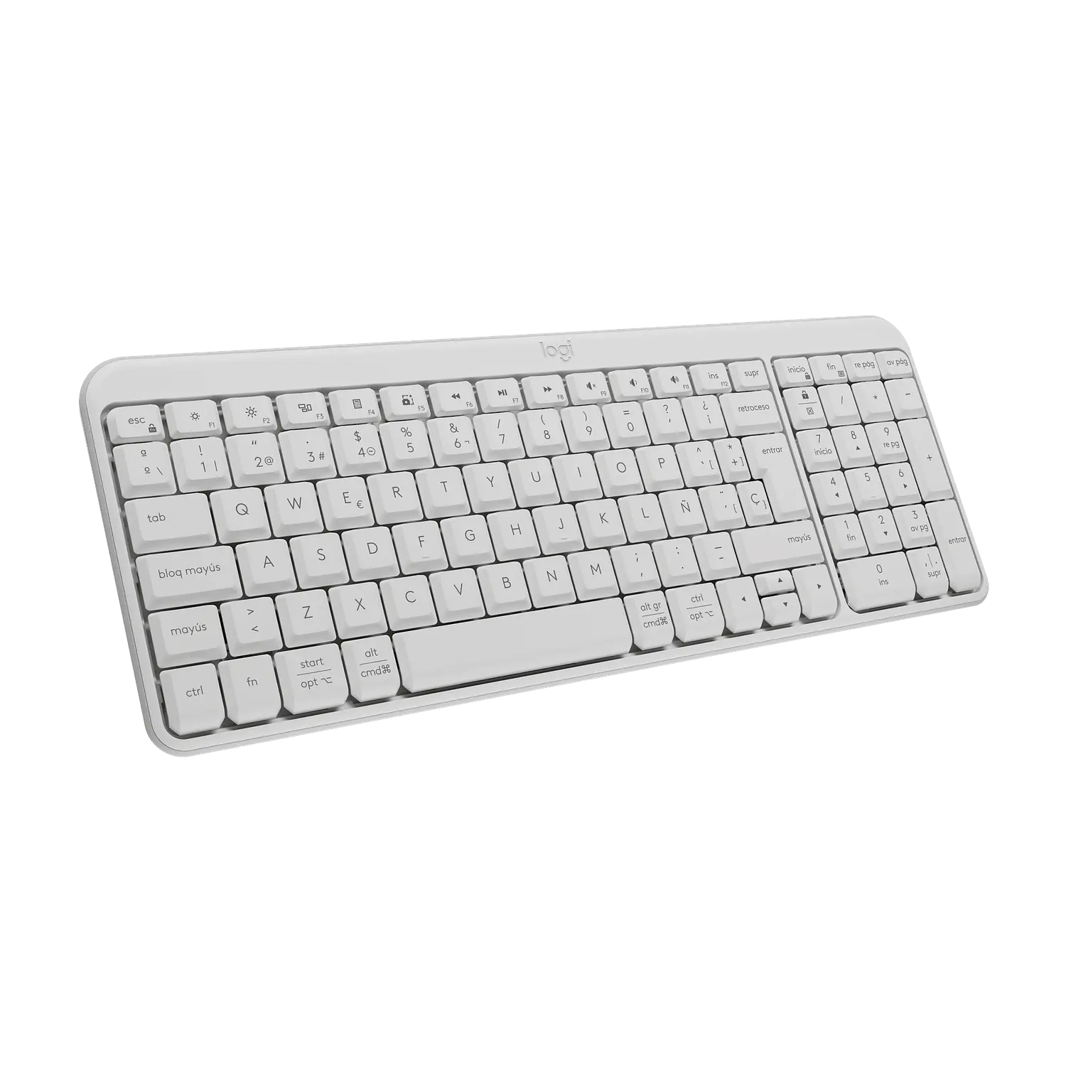 Teclado Bluetooth Logitech K250 Blanco Español 4