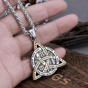 Collar Cadena Celta Plateada Acero Inoxidable