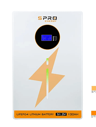 BATERIA DE LITIO SUNPRO 5.1kW GRADO A LIFEPO4 51.2V 100AH 6.000 CICLOS 95% DOD