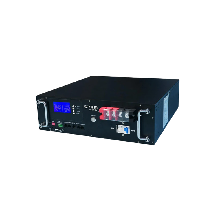 Bateria de litio RACK SUNPRO grado A LIFEPO4 51.2V 100AH 6.000 Ciclos 95% DOD 1