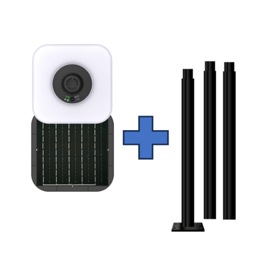 🔆Kit Pagoda Solar 250W + Poste 3m | 2700 lm | Batería 24Ah | IP65 | 120° 1