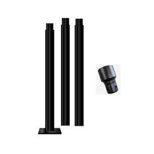 Poste Cónico 3m | 54mm | Acero | Base + Adaptador | Pagodas 150/250W