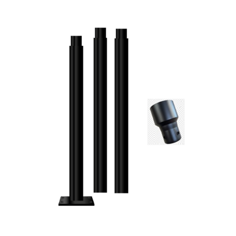 Poste Cónico 3m | 54mm | Acero | Base + Adaptador | Pagodas 150/250W 1