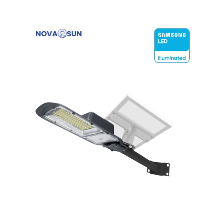 Luminaria Solar Pública 600W – 3000 lm | 1700K Ámbar | Panel 45W 1