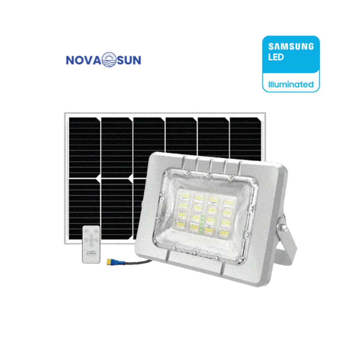 Proyector LED Solar 600W – 3000 lúmenes – All Night Lighting 1