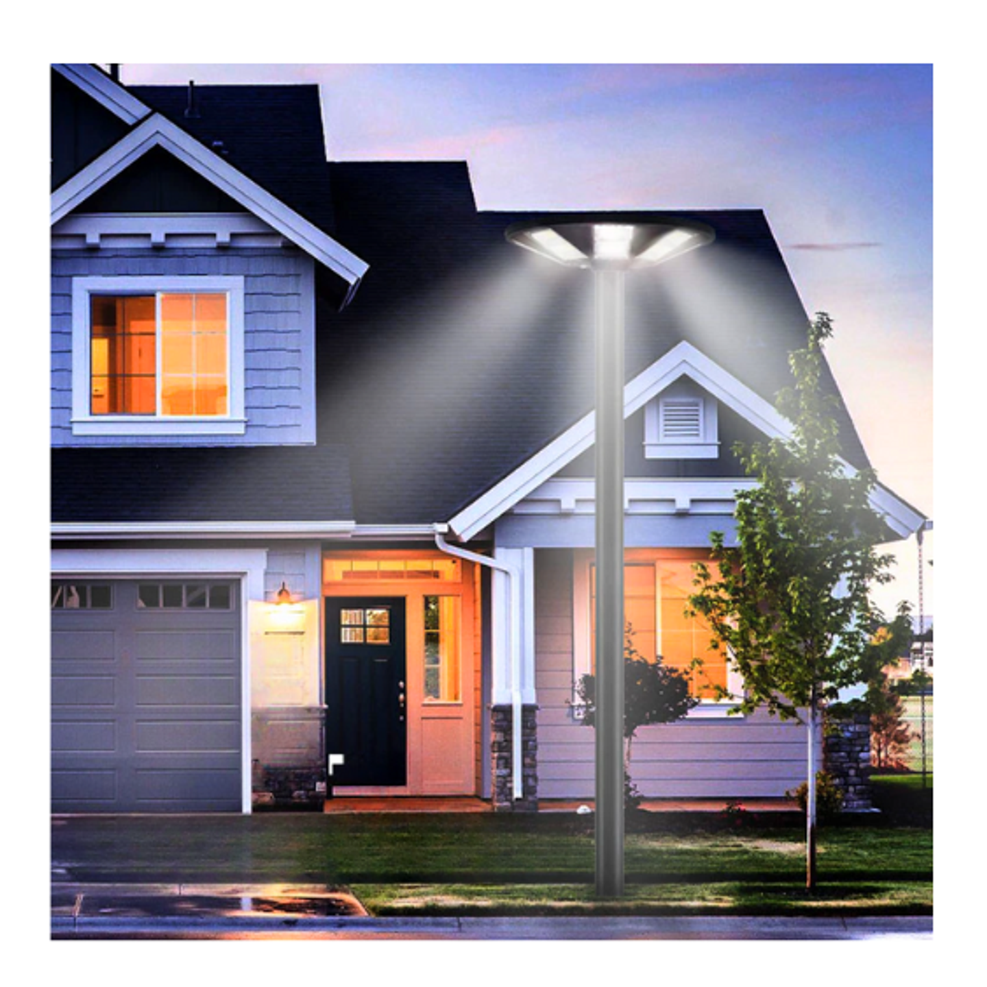 Kit Pagoda Solar 250W + Poste 3m | 2700 lm | Batería 24Ah | IP65 | 120° 2