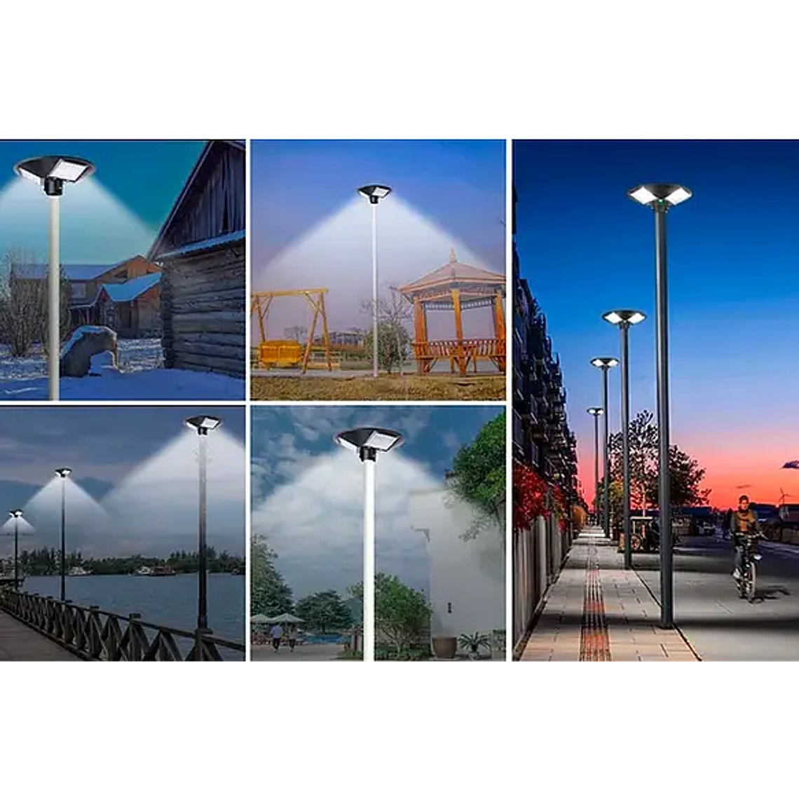 Luminaria Solar LED Pagoda S07 150W Blanco FRIO 3