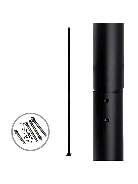 Poste Metálico Armable Sólido 3 Metros 70mm para pagoda S07 150W