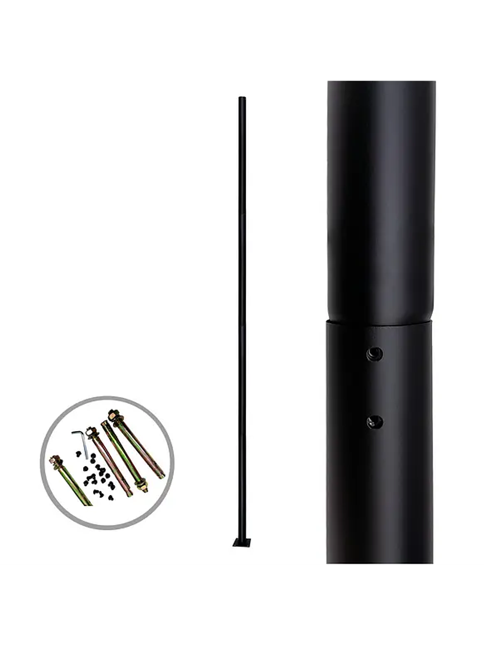 Poste Metálico Armable Sólido 4 Metros 70mm para pagoda S07 150W 1