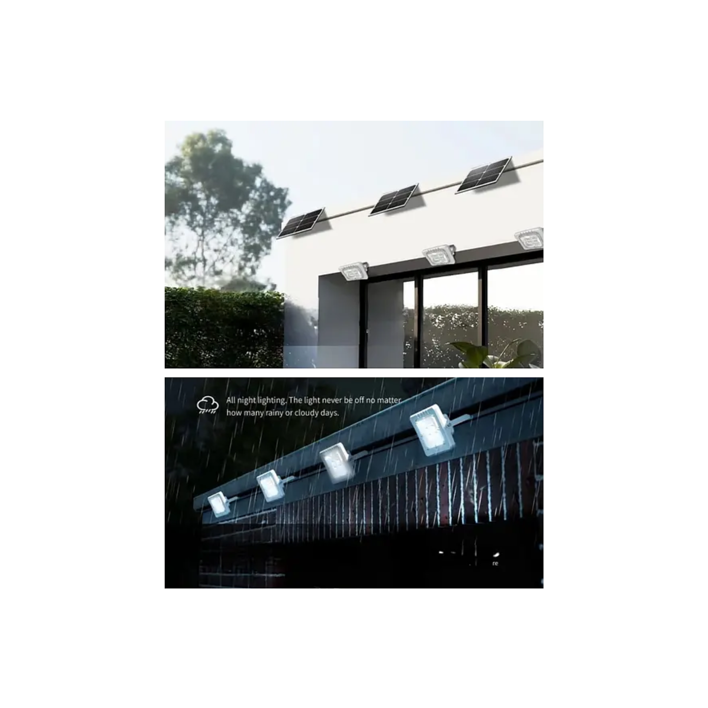Proyector LED Solar 300W – 1600 lúmenes – All Night Lighting 4