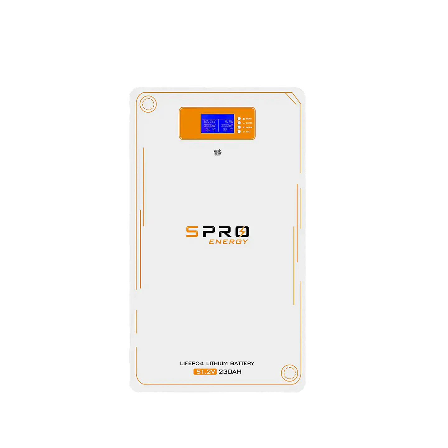 Bateria de litio SUNPRO modelo LC grado A LIFEPO4 51.2V 230AH 6.000 Ciclos 95% DOD 11.7kw con LCD $1.368.475 2