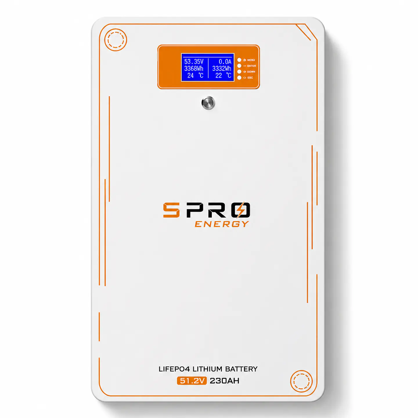 Bateria de litio SUNPRO modelo LC grado A LIFEPO4 51.2V 230AH 6.000 Ciclos 95% DOD 11.7kw con LCD $1.368.475 1