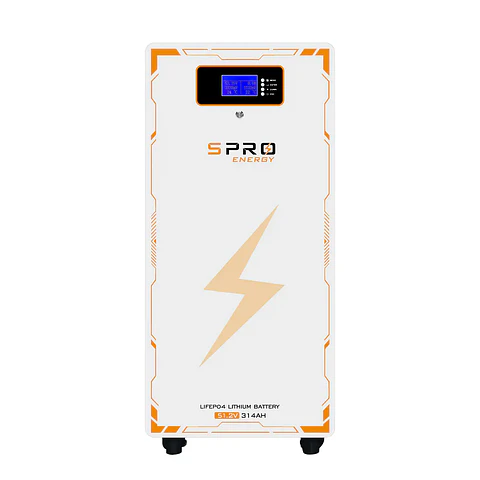 Batería de litio SUNPRO modelo LC grado A LIFEPO4 51.2V 314AH 6.000 Ciclos 95% DOD 16kw con LCD
