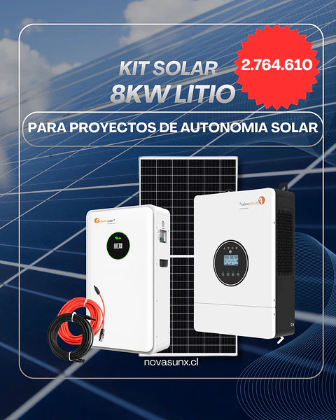 KIT SOLAR 8KWh/día - 48V
