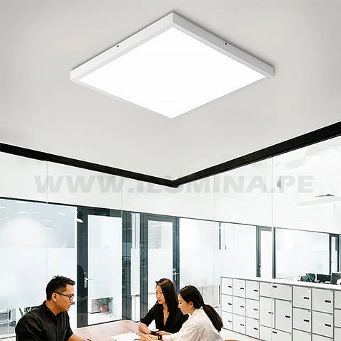 Marco Porta Panel Metálico 600x600 mm | Esmaltado Blanco | Sobrepuesto