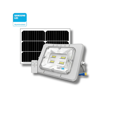 Foco Proyector LED Solar 100W – 800 Lm - Batería: 3,2V / 10Ah LiFePO4 - Iluminación: Overnight. Ilumina Toda la Noche