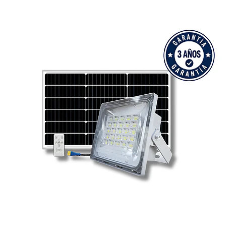 Proyector Solar LED Austral 300W 1600Lm Luz Fría 6500K IP65 Exterior - Foco Reflector con Panel Solar 40W