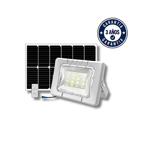 Proyector Solar LED Austral 400W 2100Lm Luz Fría 6500K IP65 Exterior - Foco Reflector con Panel Solar 45W