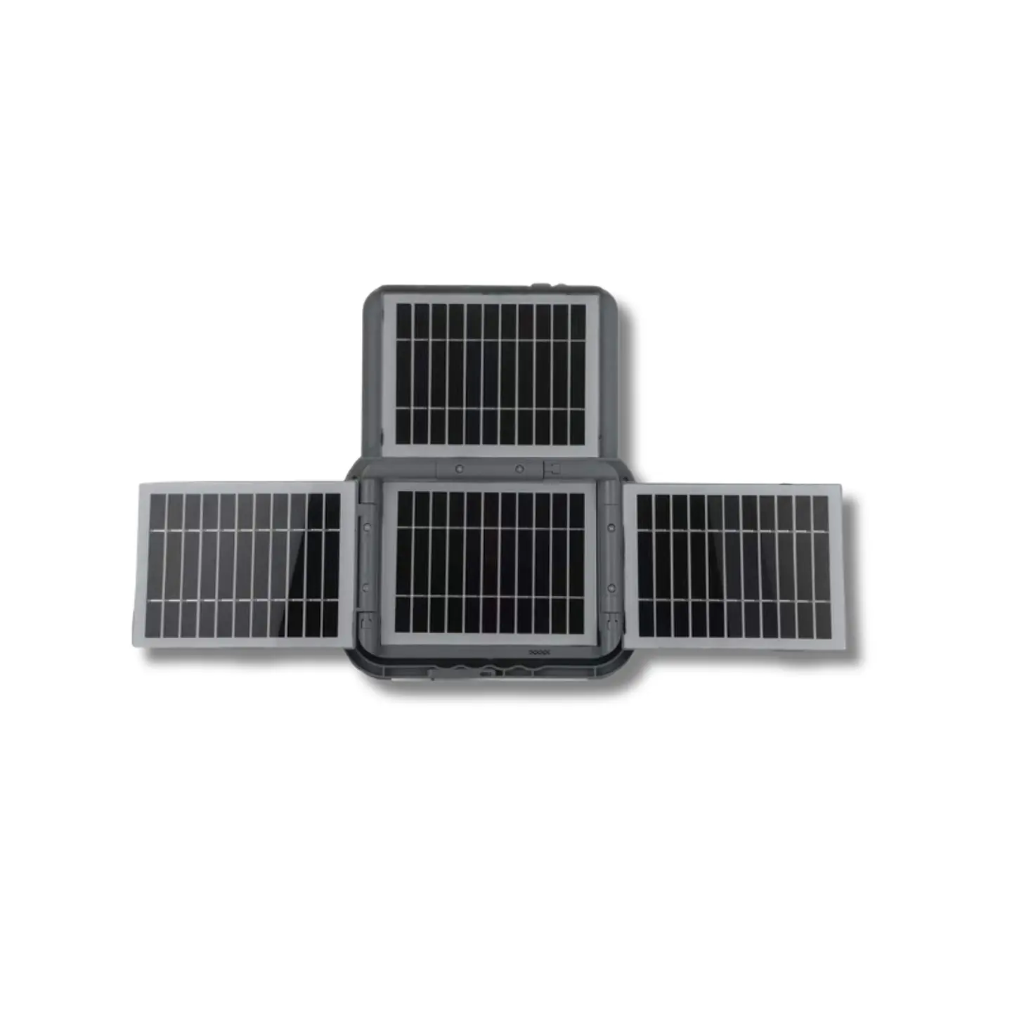 Proyector Solar LED Recargable Portátil de Emergencia con 4 Paneles Solares 2