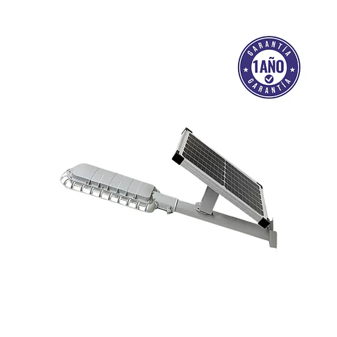 Luminaria Solar Pública 2200Lm 6500K Luz Fría IP65 IK10 - Farola Exterior Alumbrado Público Panel 30W