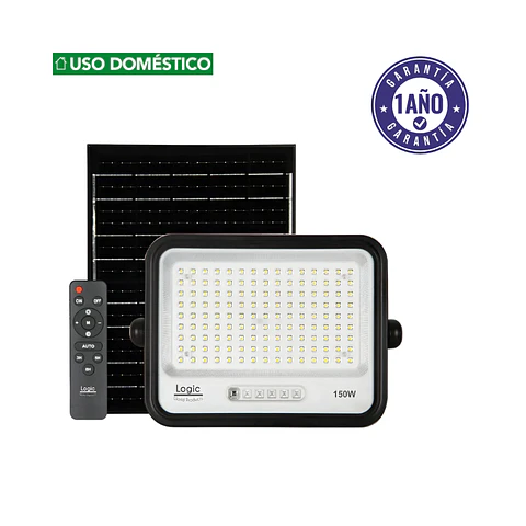 Proyector Solar LED Ecoluz Plus 200W 2690Lm 7CCT Tonos Blanco IP66 Exterior - Foco Reflector con Panel Solar MONO 30W