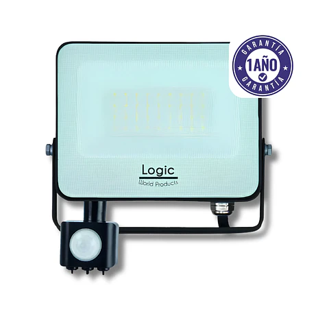 Proyector LED Sensor de Movimiento PIR 50W 5500Lm Sensor de Movimiento 6500K IP65 Exterior 220V