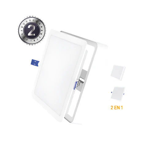 Plafón LED Mixto Cuadrado 24W Sunlight Wellmax – Luz Cálida 3000K