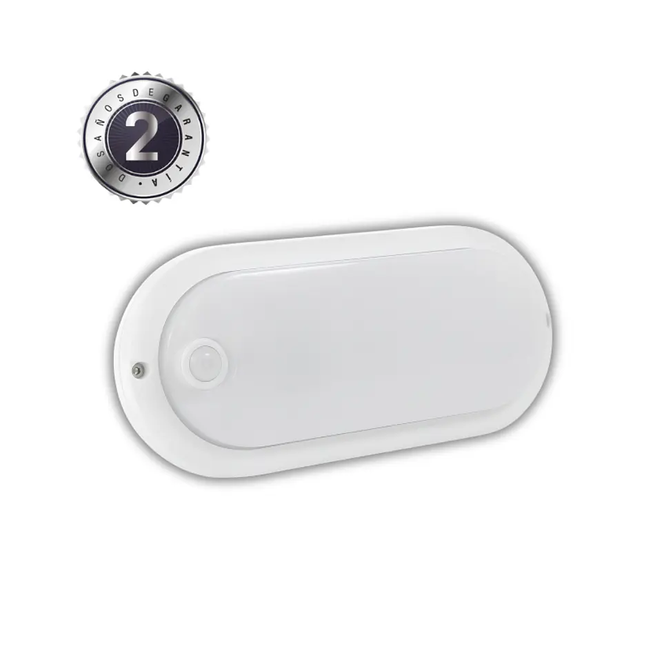 Plafón LED Tortuga Ovalada 12W con Sensor de Movimiento Wellmax – Luz Fría 6500K 1