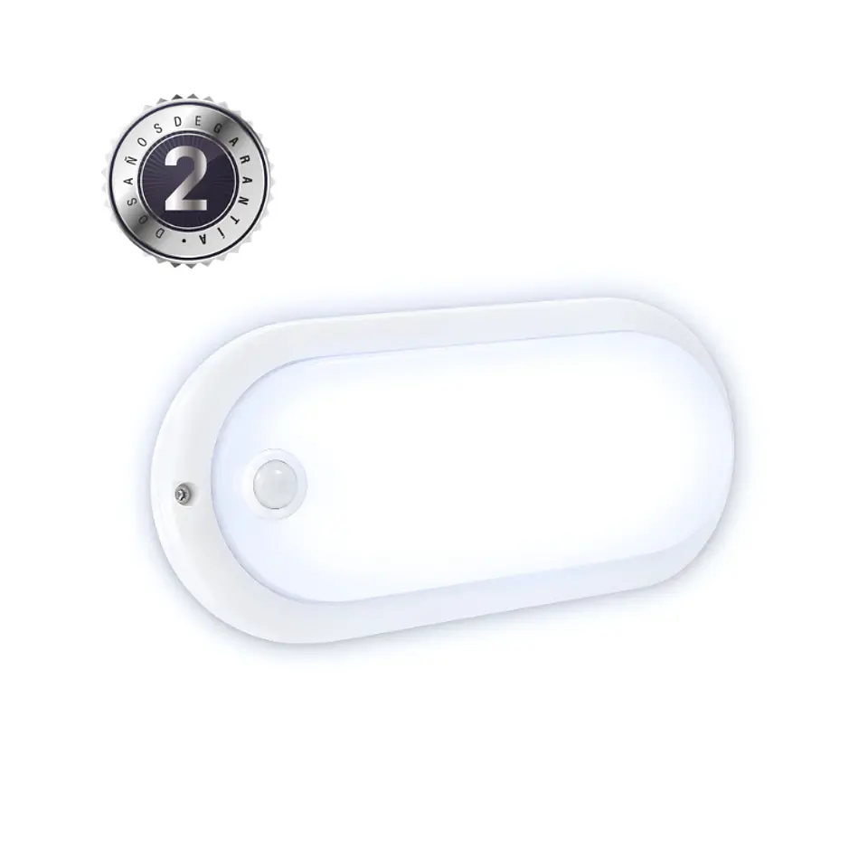 Plafón LED Tortuga Ovalada 12W con Sensor de Movimiento Wellmax – Luz Fría 6500K 2
