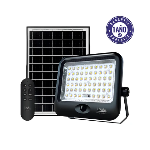 Proyector Solar Con Sensor De Movimiento 150w Plus 1600Lm 3CCT Multicolor IP65 Exterior - Foco Reflector Doméstico con Panel Solar 8W