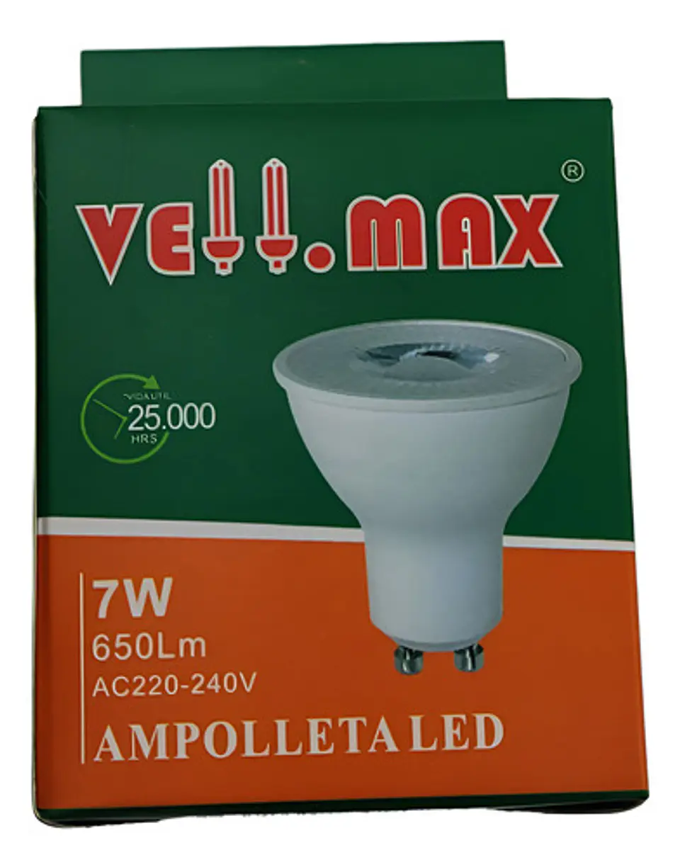 Ampolleta GU10 luz fría 6500k 3