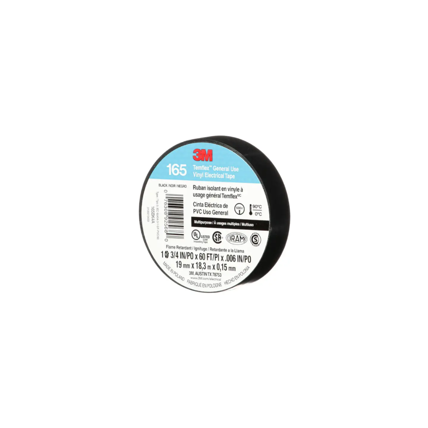 Huincha aislante 18Mt - PVC 3M 165 3