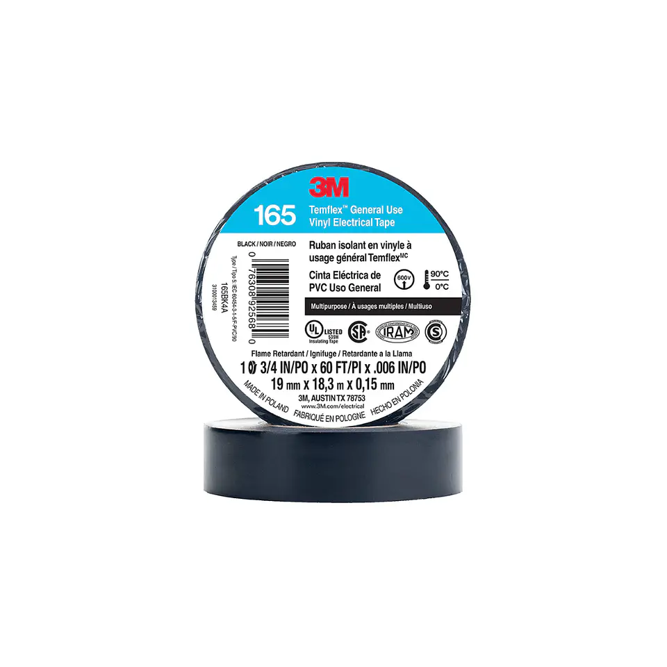 Huincha aislante 18Mt - PVC 3M 165 1