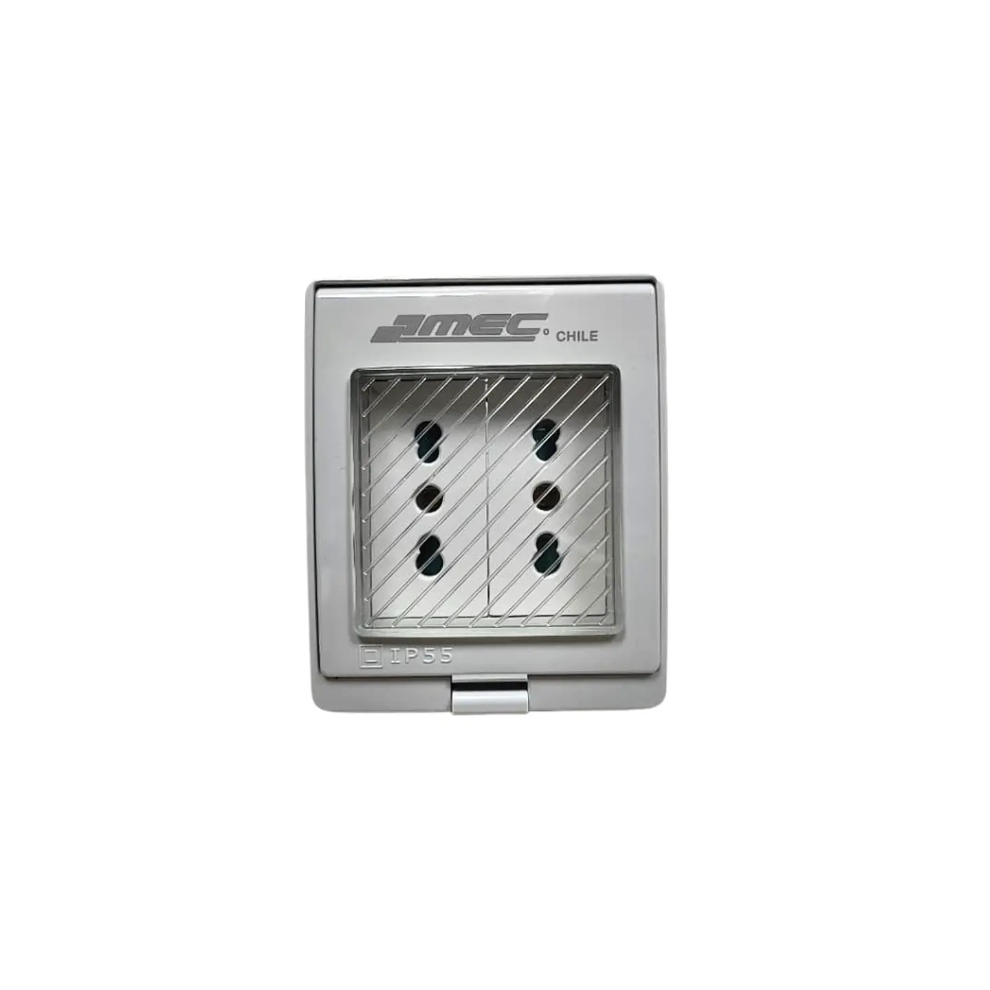 Tomacorriente doble 10/16A 250V 2P+ T (Serie Hidrobox 55) 4