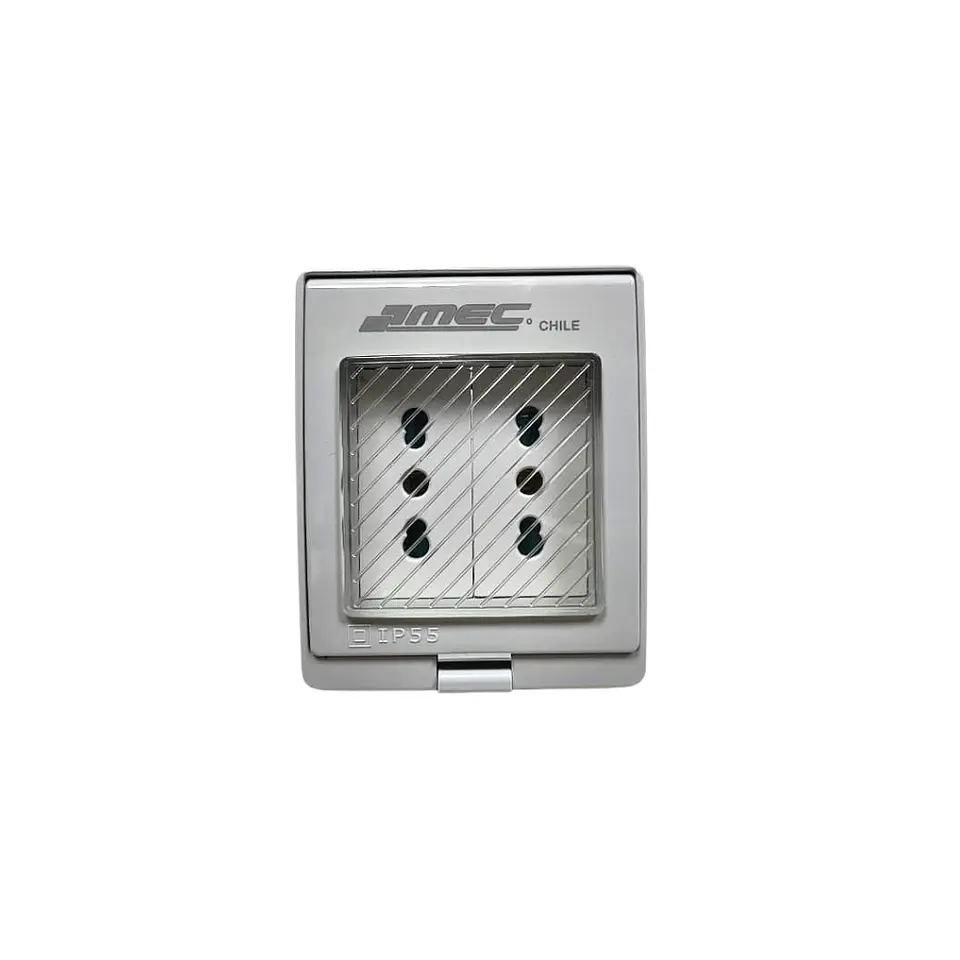 Tomacorriente doble 10/16A 250V 2P+ T (Serie Hidrobox 55) 4