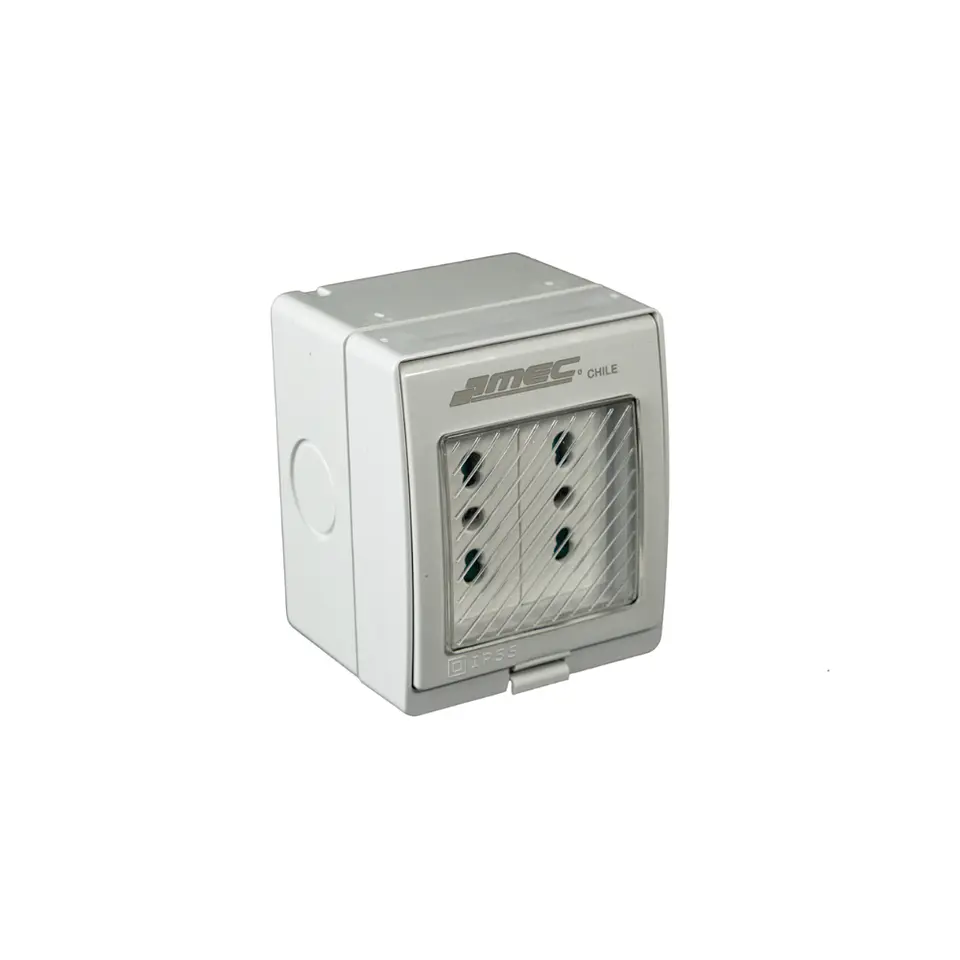 Tomacorriente doble 10/16A 250V 2P+ T (Serie Hidrobox 55) 1
