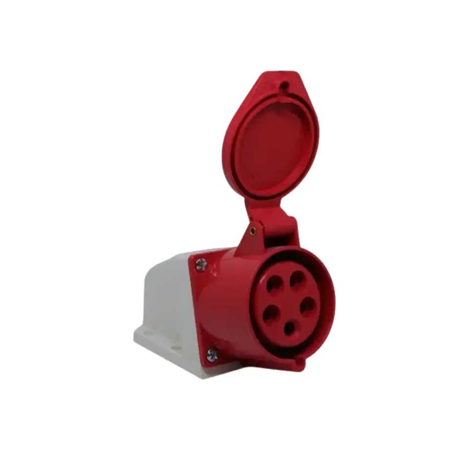 Base Industrial 5P 16A Rojo 2