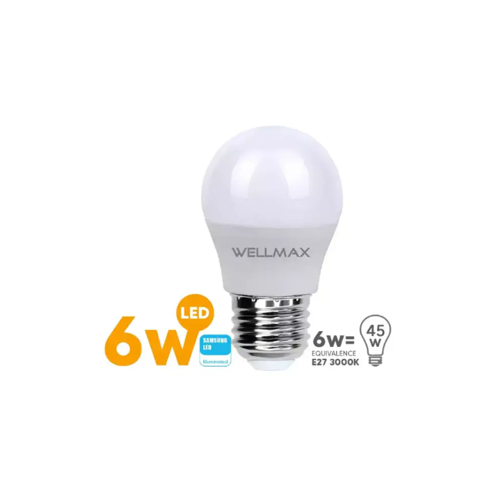 Ampolleta LED 6w Bola Cálida  2