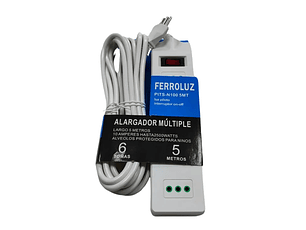 Alargador 6 Tomas 5 Metros