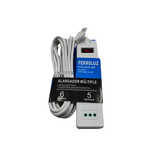 Alargador 6 Tomas 5 Metros