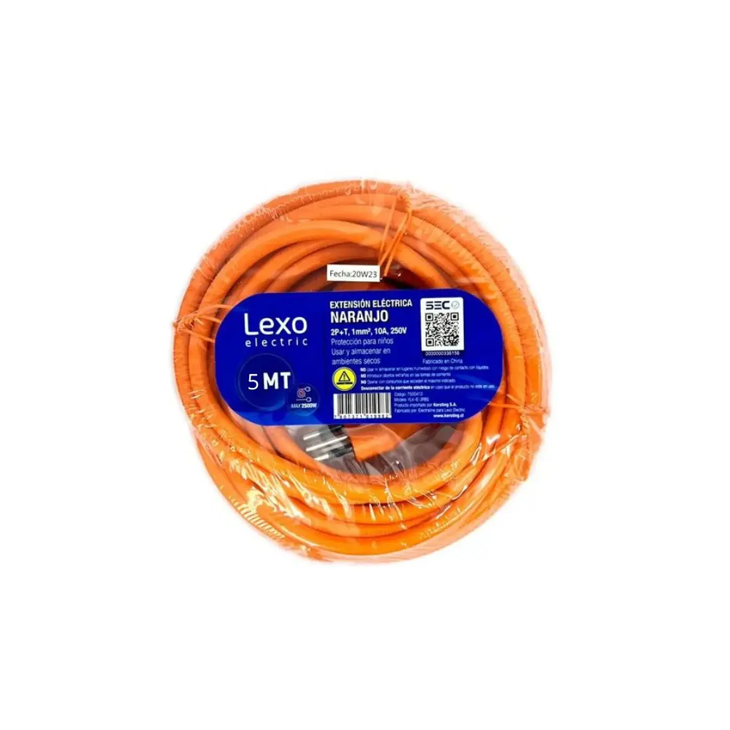 Alargador 5m 2p+t 10a   2