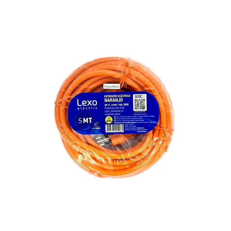 Alargador 5m 2p+t 10a   2