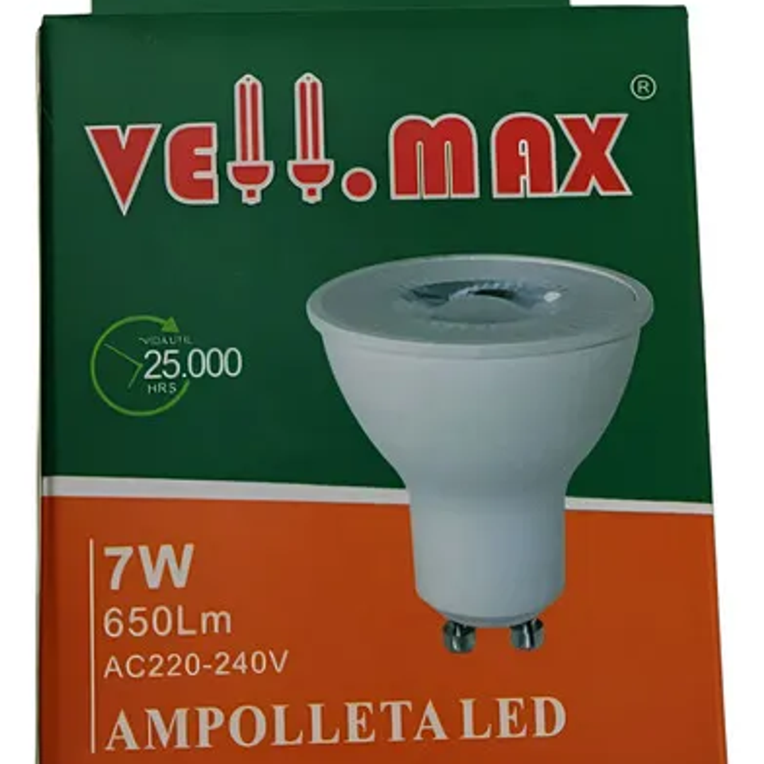 Ampolleta GU10 Luz calida 3000k 3