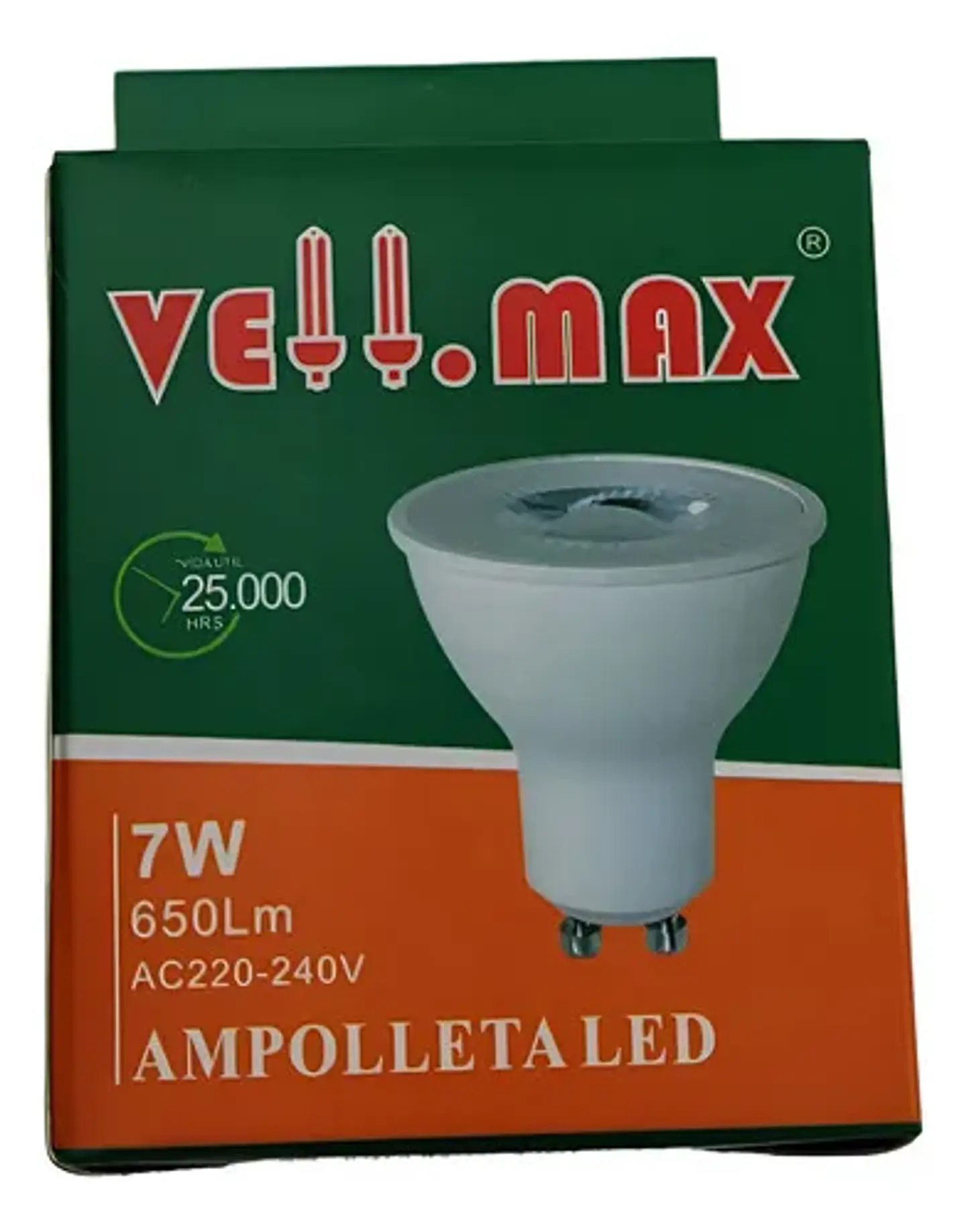 Ampolleta GU10 Luz calida 3000k 3