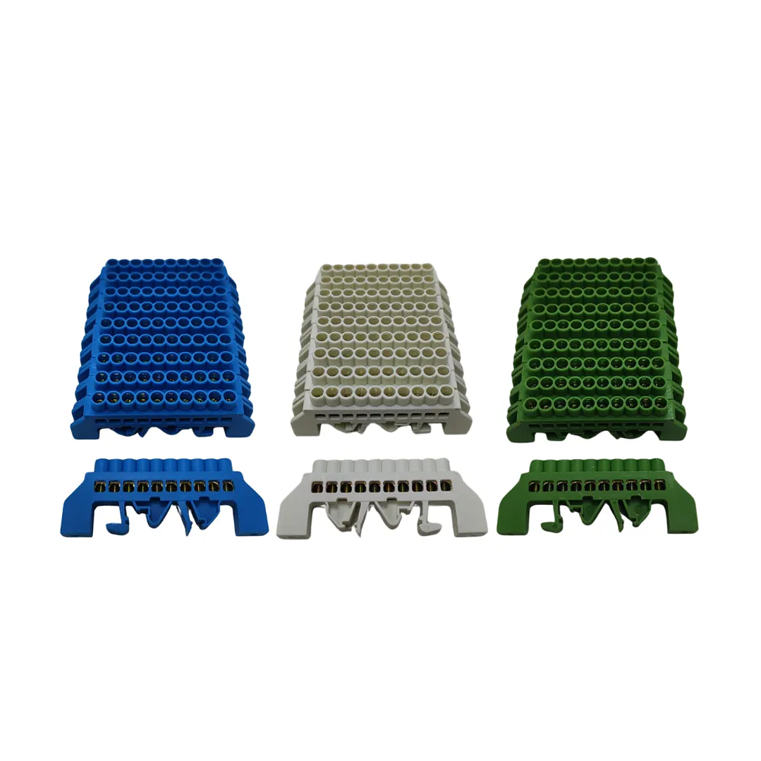 Barra 10 polos Riel Din 1